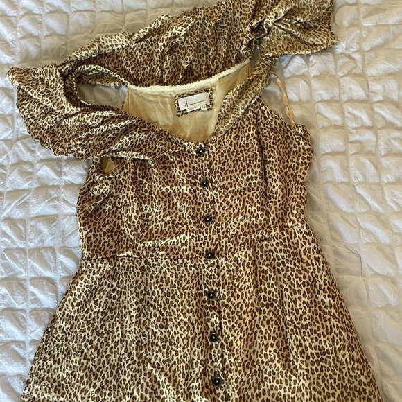 By Anthropologie Bolano leopard ruffle midi dress - Picture 8 of 14